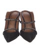 Malone Souliers Suede Crystal Embellishments Mules