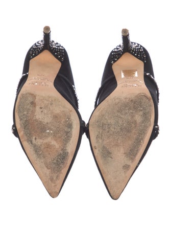 Malone Souliers Suede Crystal Embellishments Mules