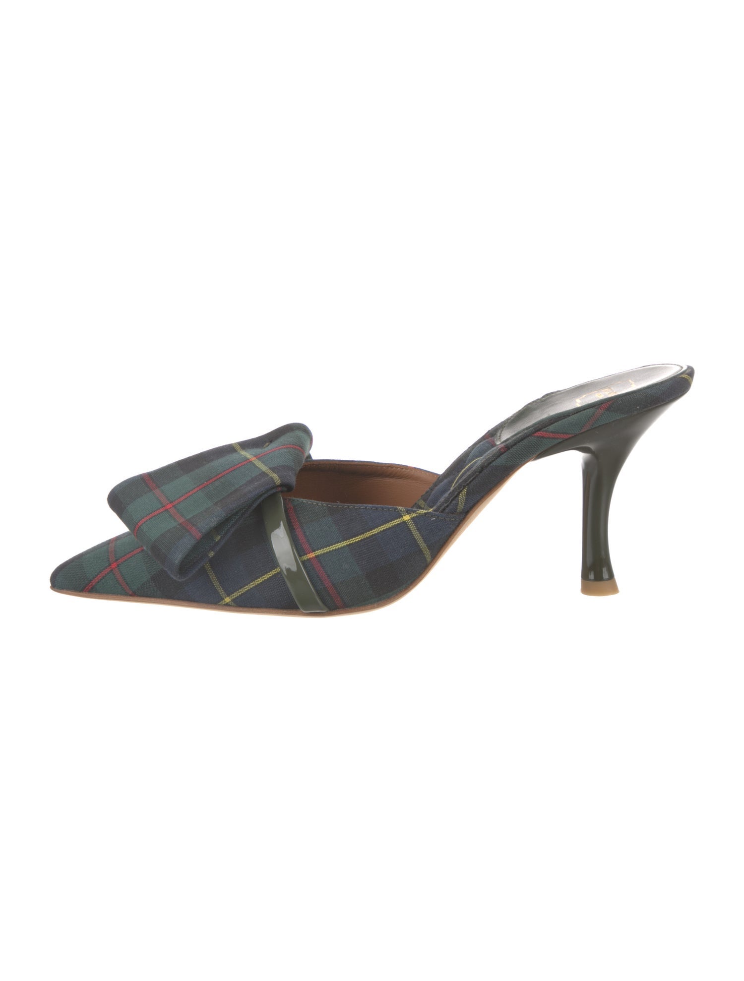 Malone Souliers Printed Grosgrain Trim Mules