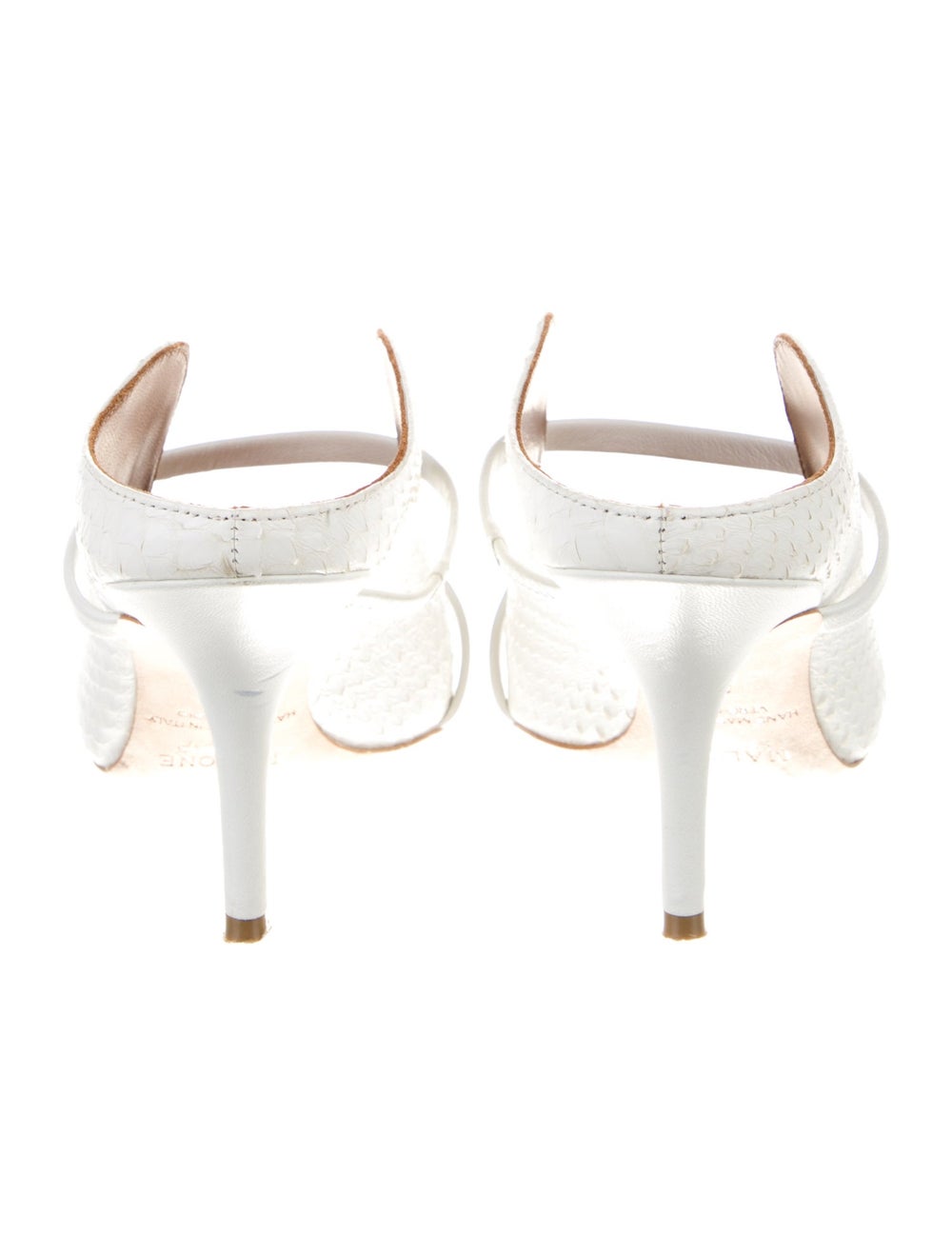 Malone Souliers Python Mules White Pointed-Toes - image 4