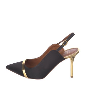 Malone Souliers Satin Slingback Pumps