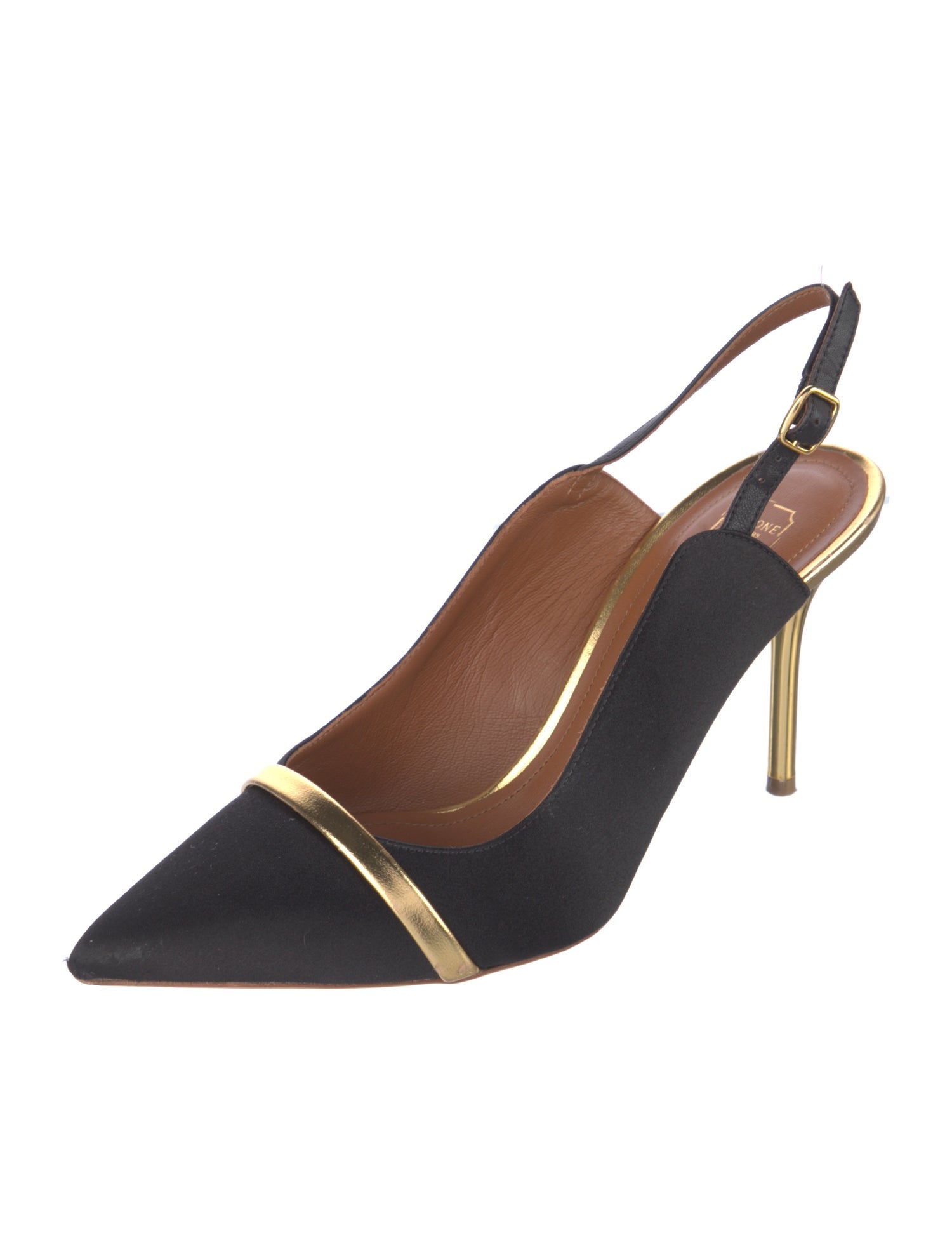 Malone Souliers Satin Slingback Pumps