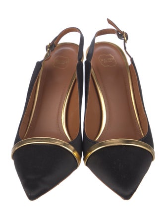 Malone Souliers Satin Slingback Pumps