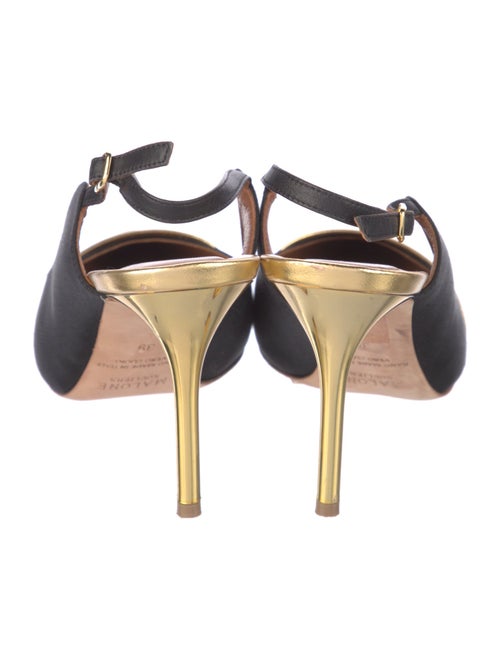 Malone Souliers Satin Slingback Pumps