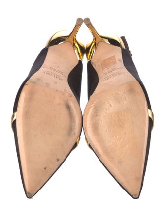 Malone Souliers Satin Slingback Pumps