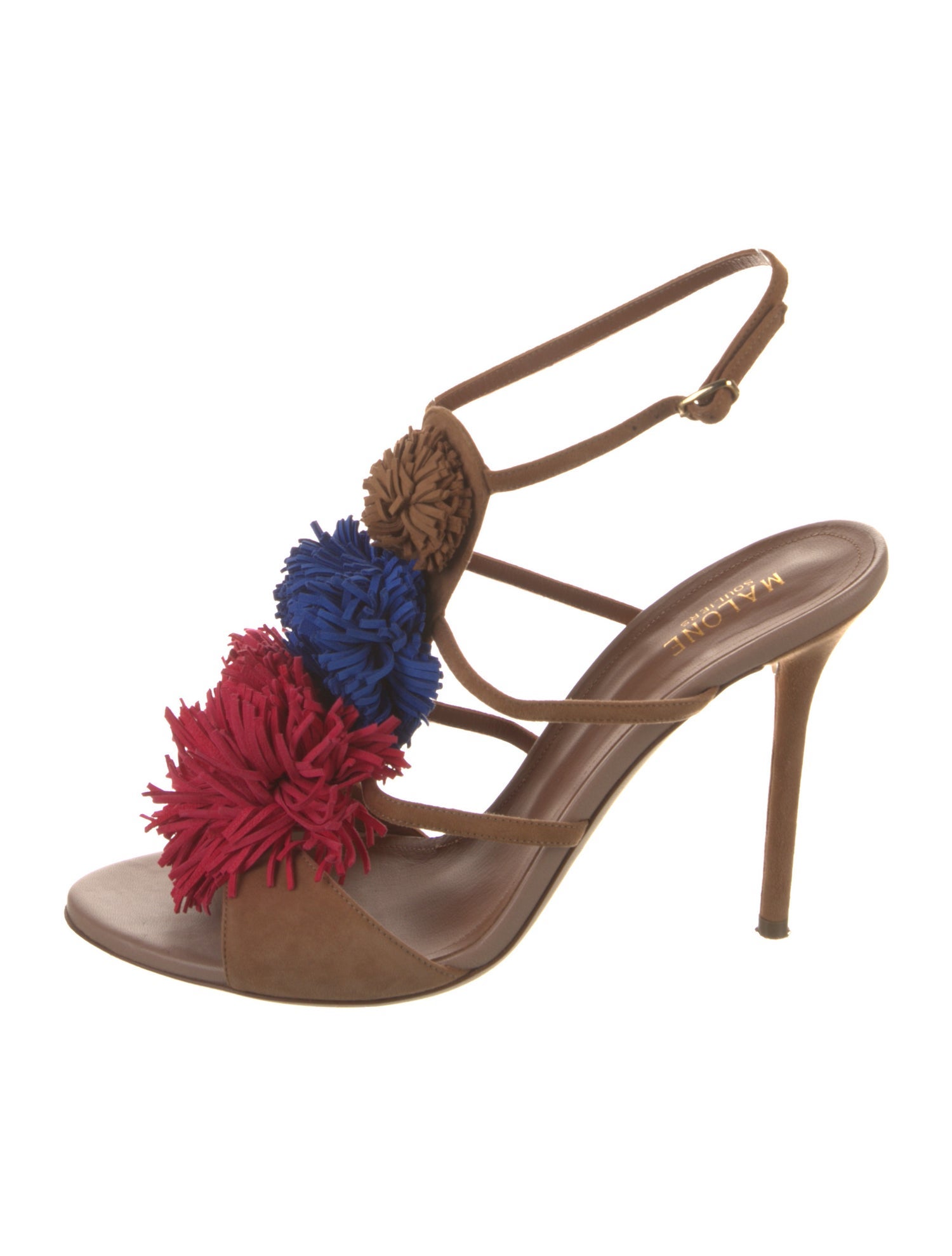 Malone Souliers Suede T-Strap Sandals