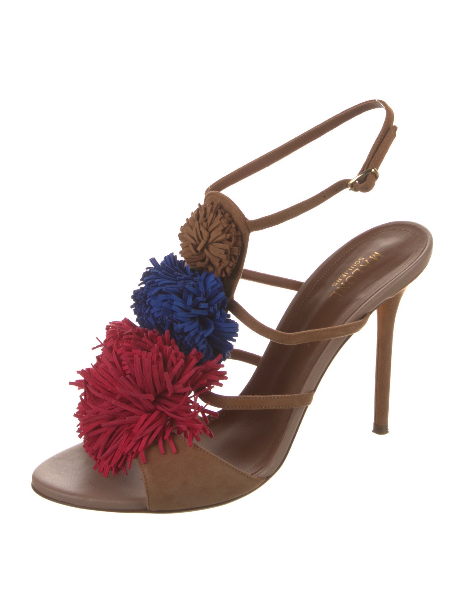 Malone Souliers Suede T-Strap Sandals