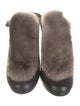 Malone Souliers Leather Fur Trim Mules
