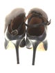 Malone Souliers Leather Fur Trim Mules