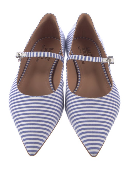 Malone Souliers Canvas Printed Mary Jane Flats