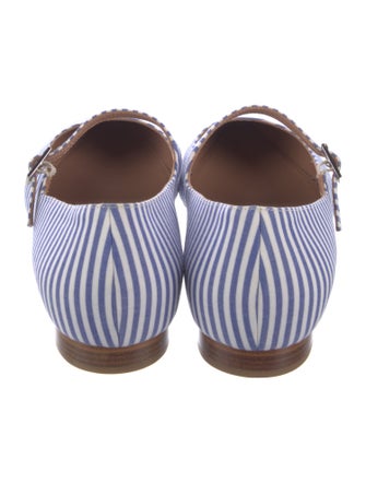 Malone Souliers Canvas Printed Mary Jane Flats