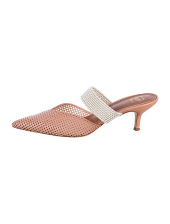 Malone Souliers Leather Colorblock Pattern Mules