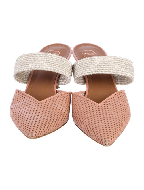 Malone Souliers Leather Colorblock Pattern Mules