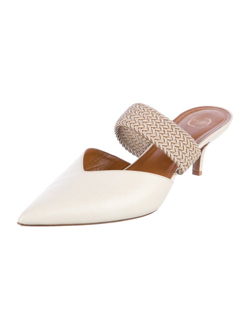 Malone Souliers Leather Braided Accents Mules