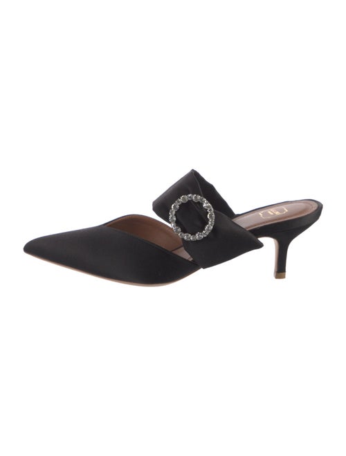 Malone Souliers Satin Crystal Embellishments Mules
