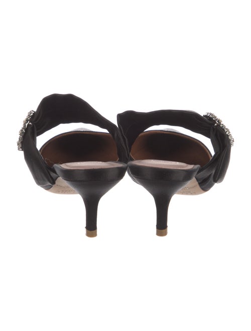 Malone Souliers Satin Crystal Embellishments Mules