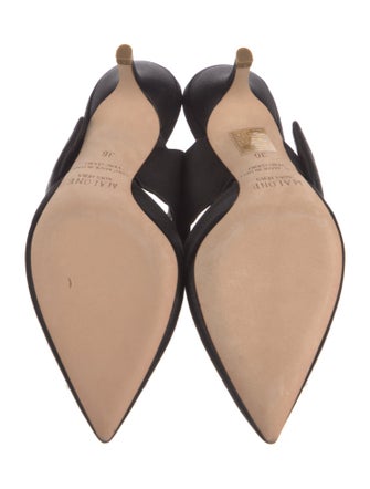 Malone Souliers Satin Crystal Embellishments Mules