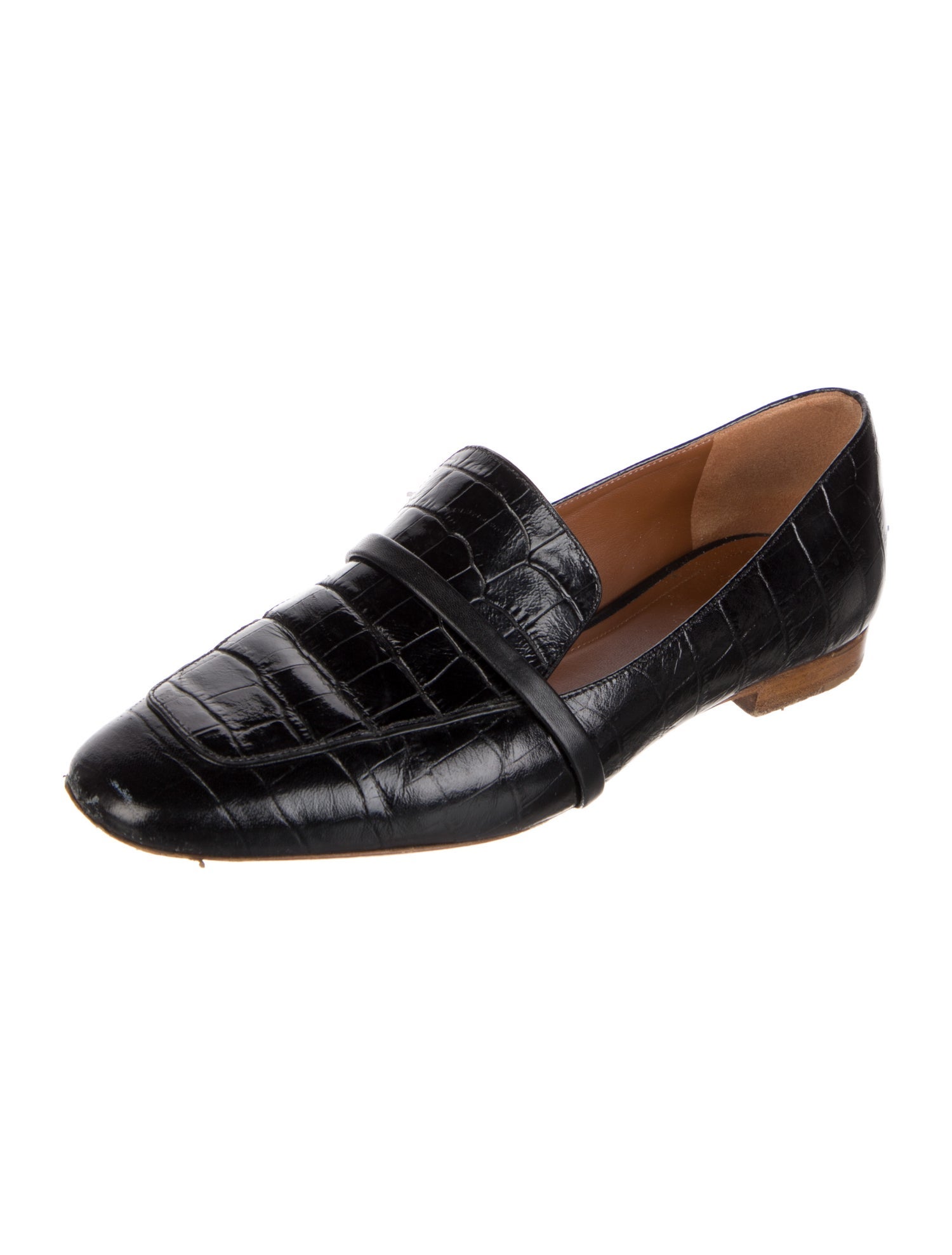 Malone Souliers Embossed Leather Loafers