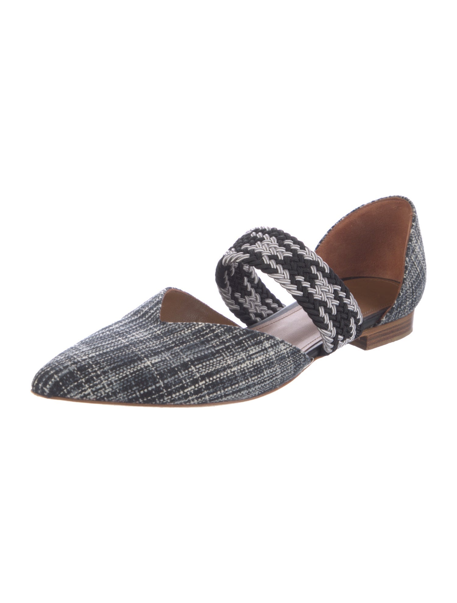 Malone Souliers Plaid Print D'Orsay Flats