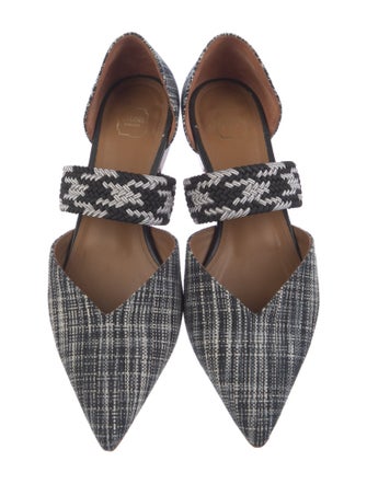 Malone Souliers Plaid Print D'Orsay Flats