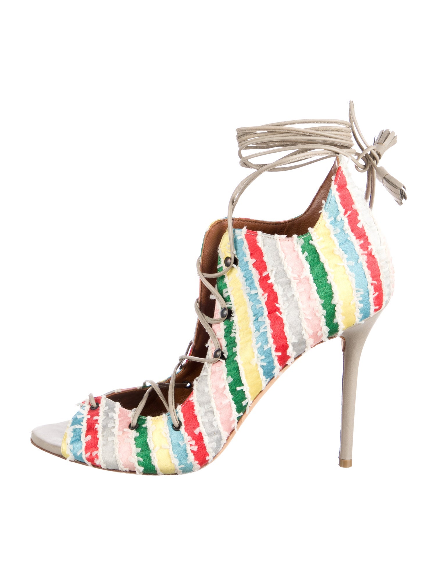 Malone Souliers Canvas Striped Sandals