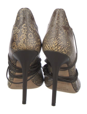 Malone Souliers Embossed Leather Animal Print Pumps