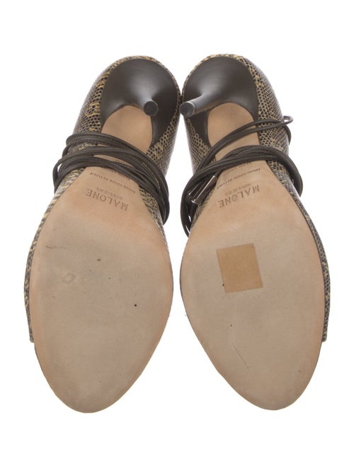 Malone Souliers Embossed Leather Animal Print Pumps