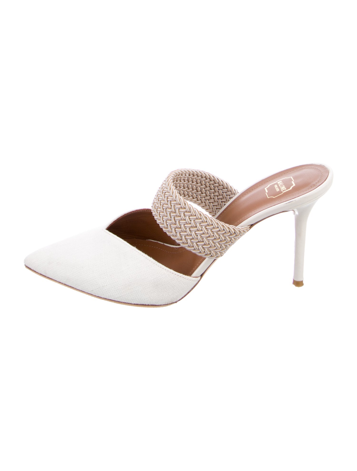 Malone Souliers Canvas Braided Accents Mules