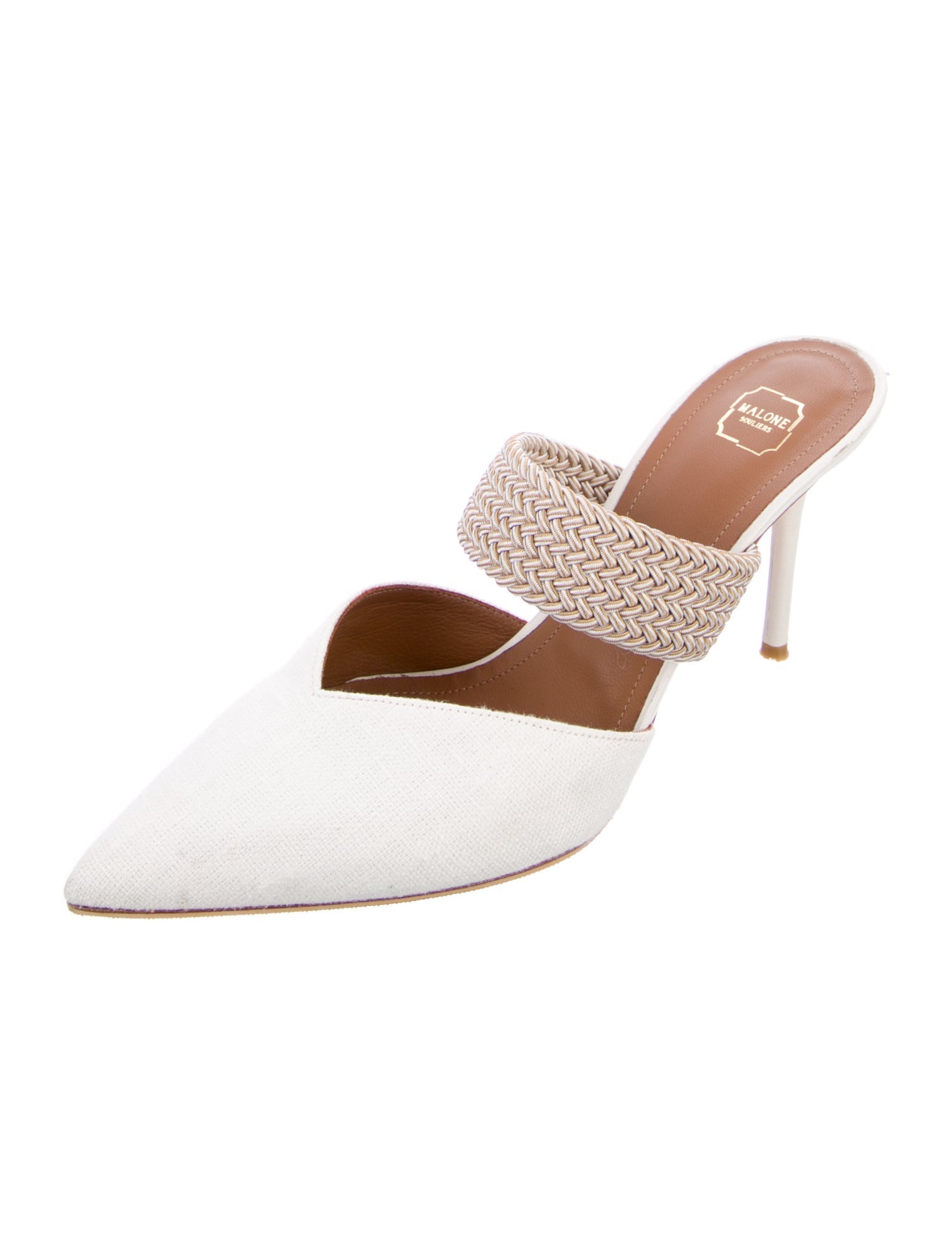 Malone Souliers Canvas Braided Accents Mules