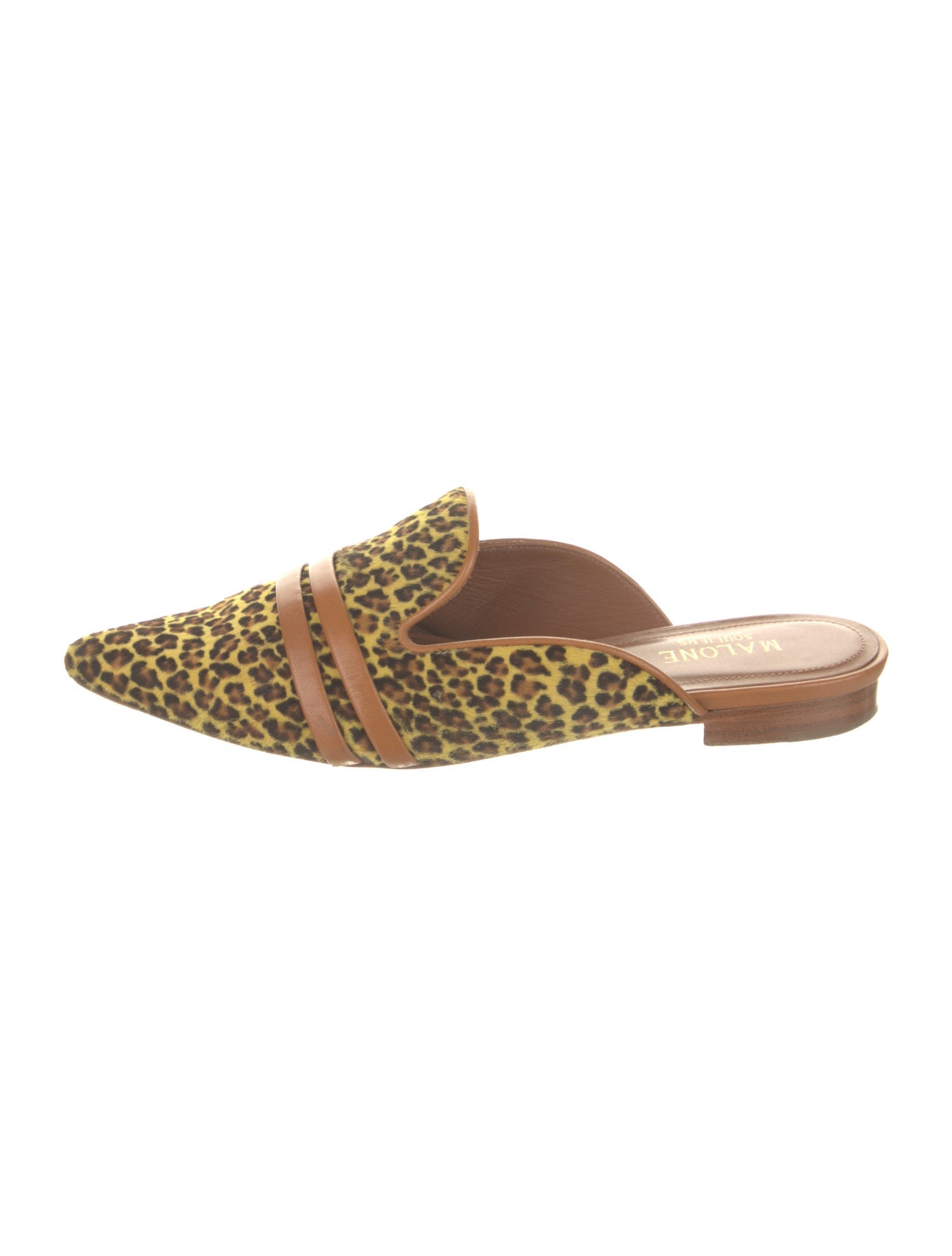 Malone Souliers Ponyhair Animal Print Mules