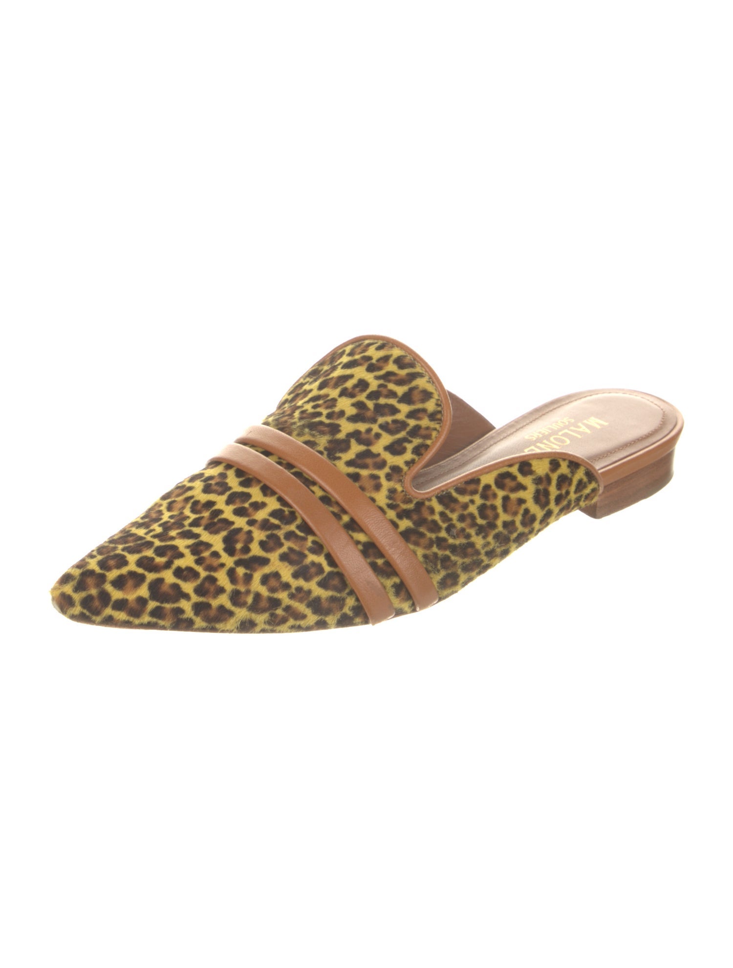Malone Souliers Ponyhair Animal Print Mules