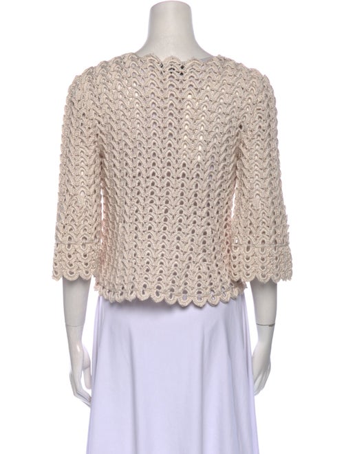 Spencer Vladimir Scoop Neck Three-Quarter Sleeve Crop Top