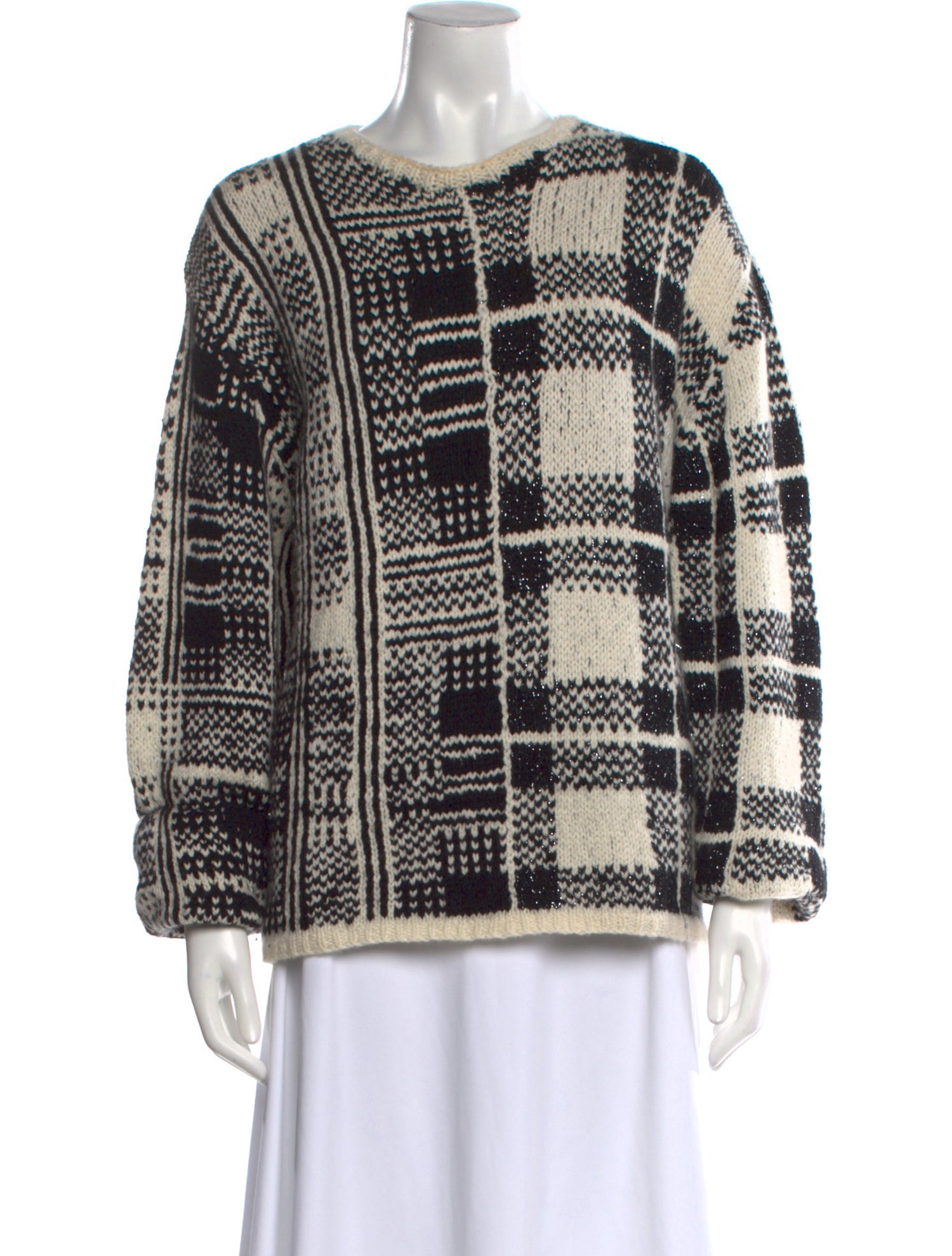 Spencer Vladimir Cashmere Plaid Print Sweater