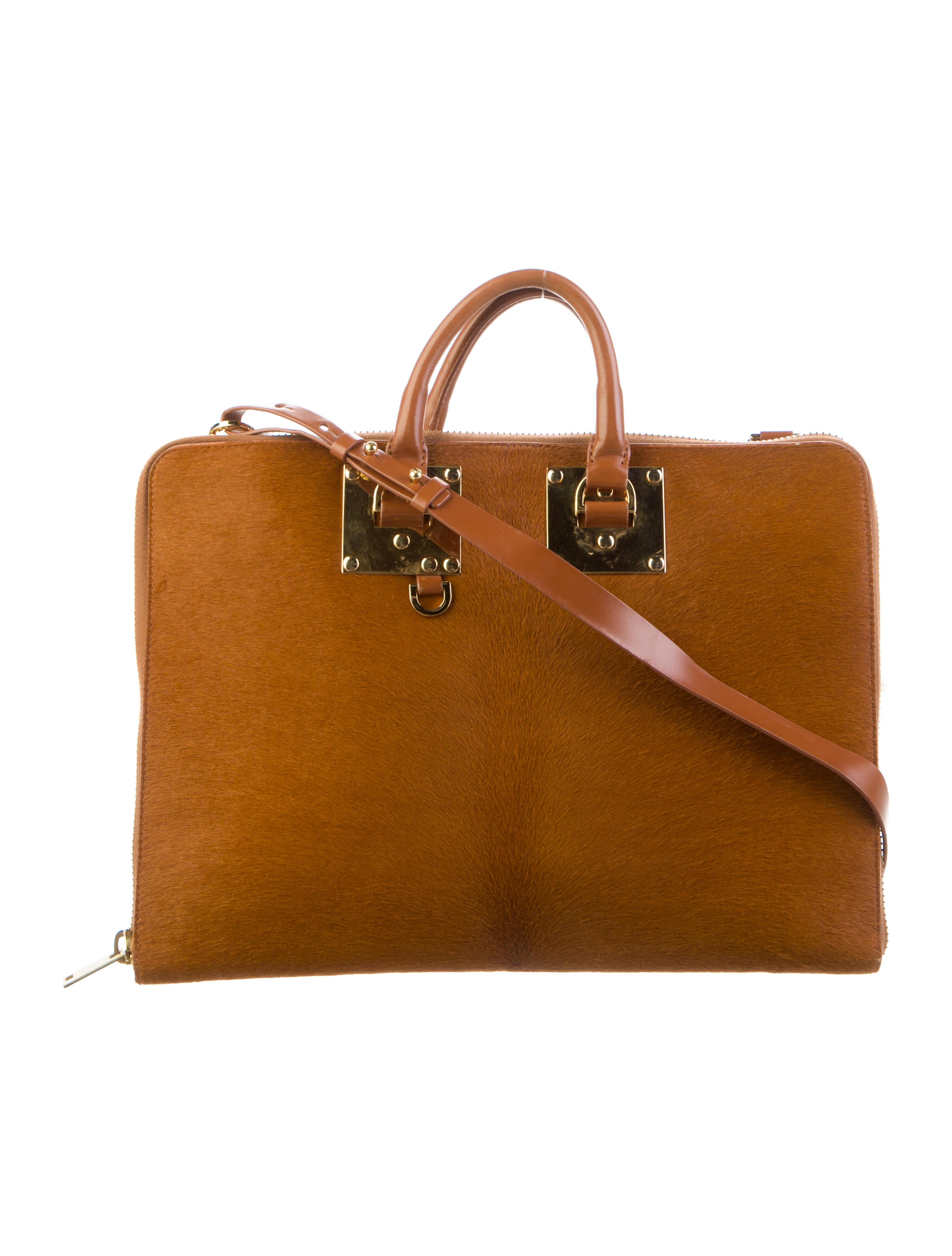 Sophie Hulme Leather Handle Bag Brown Handle Bags, Handbags