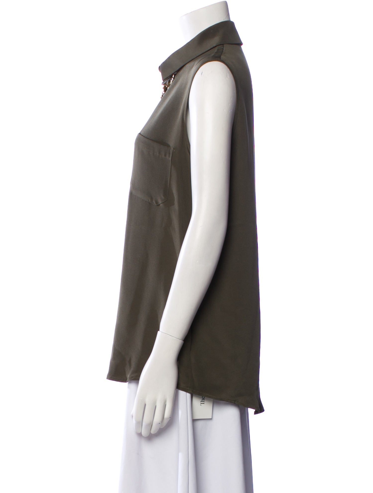 Sophie Hulme Silk Sleeveless Button-Up Top