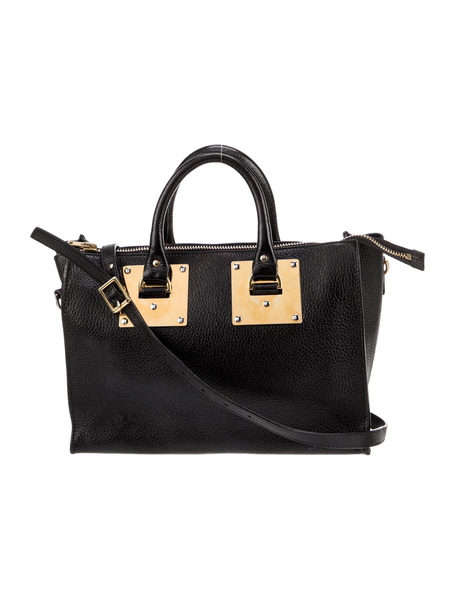 Sophie Hulme Leather Top Handle Bag