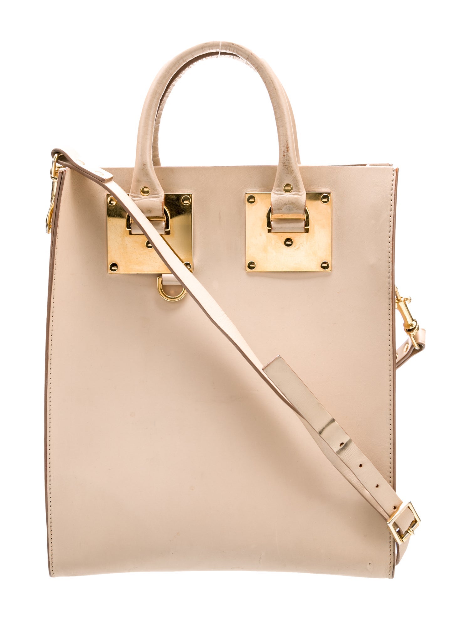 Sophie Hulme Leather Top Handle Bag