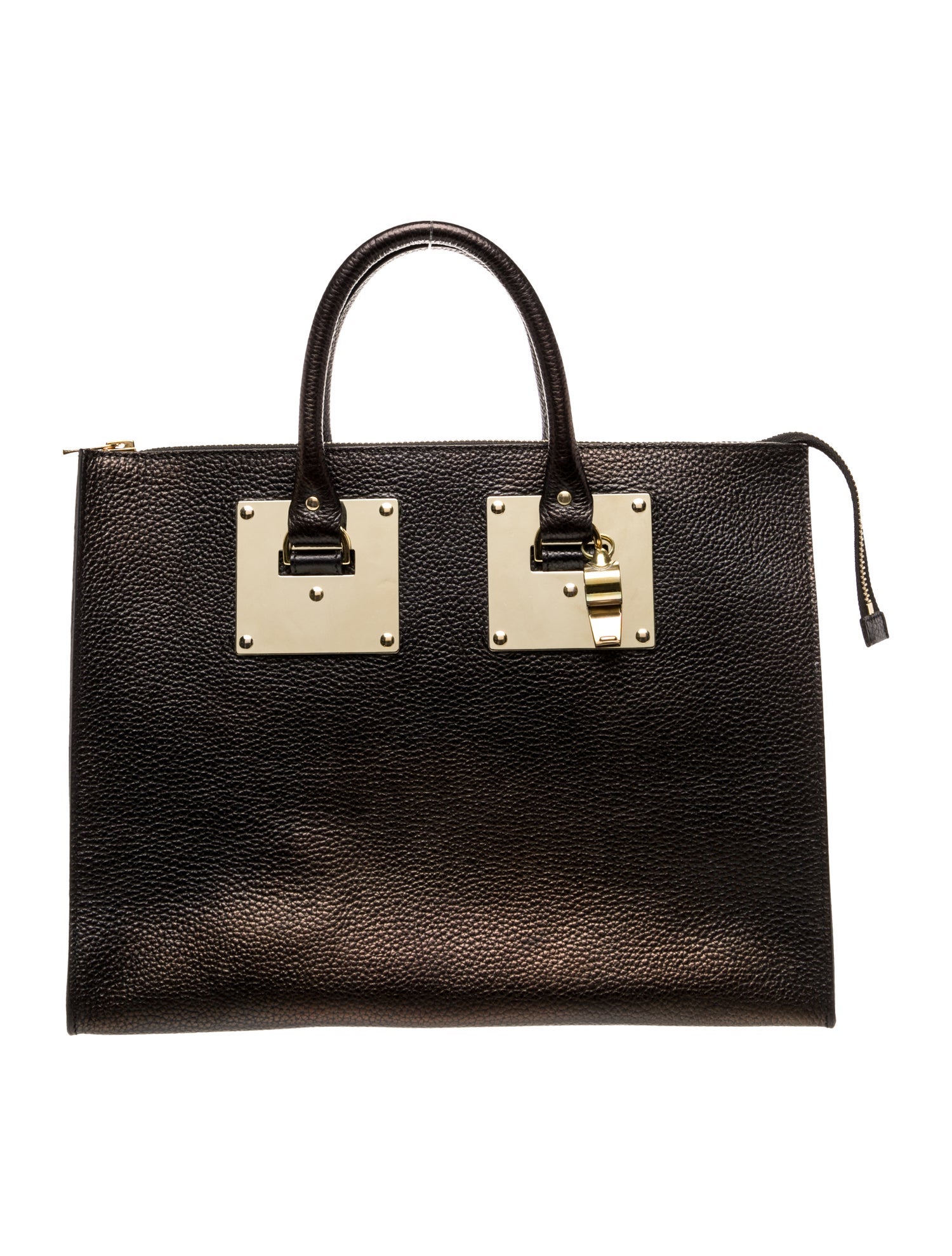 Sophie Hulme Leather Top Handle Bag