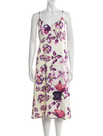 Sipos New York Floral Print Midi Length Dress