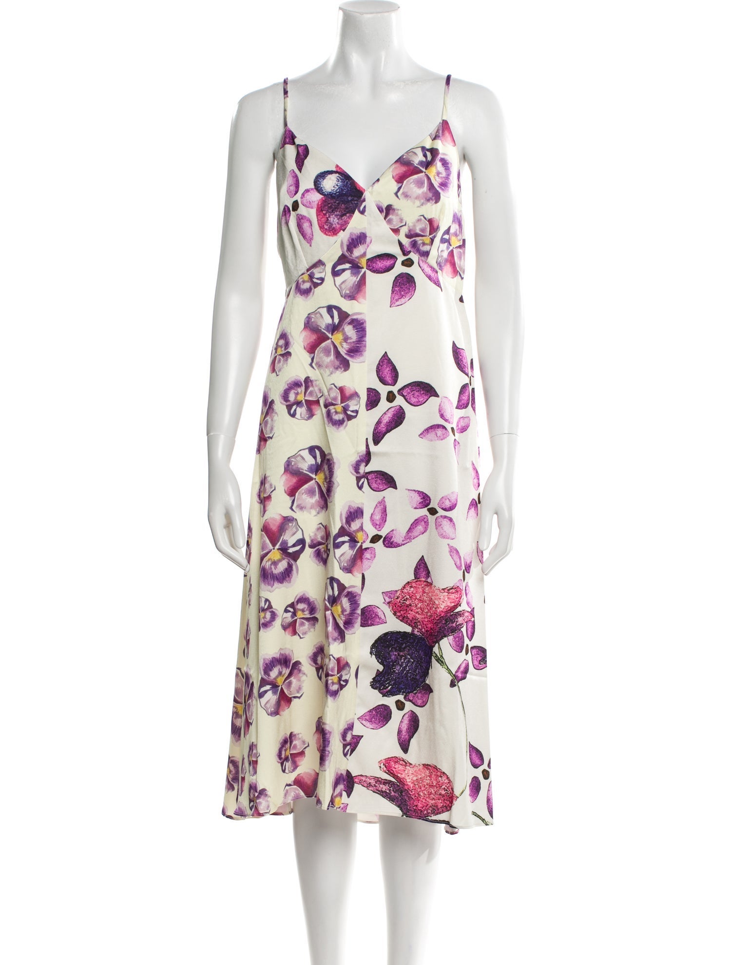 Samantha Sipos Floral Print Midi Length Dress