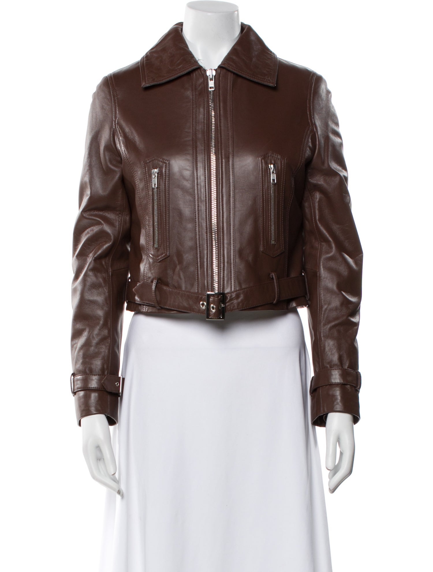 Sipos New York Leather Biker Jacket - Brown Jackets, Clothing  display picture 1
