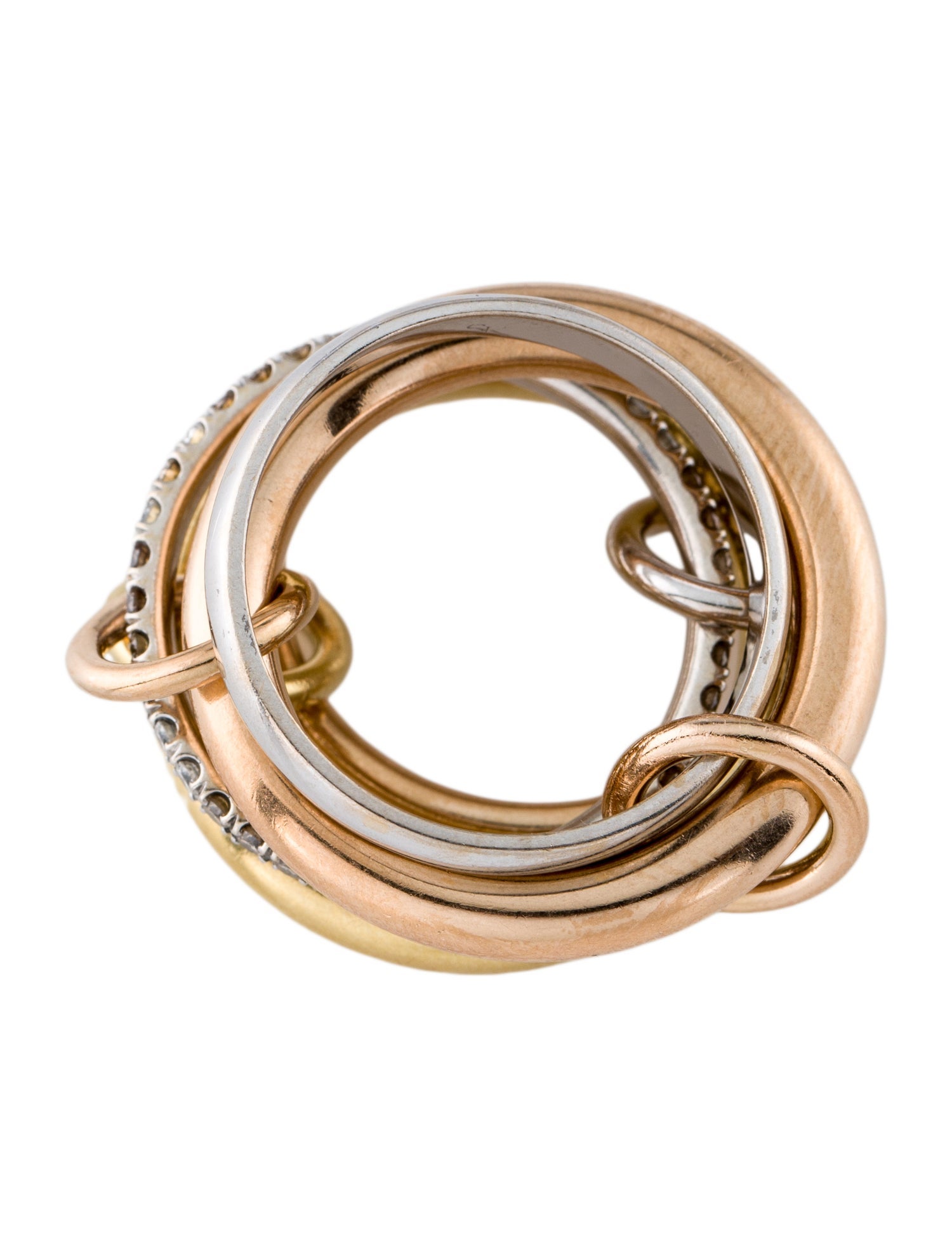 Spinelli Kilcollin 18K Diamond Five Band Stacked Rings