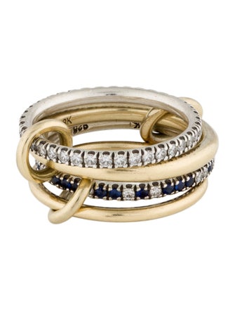 Spinelli Kilcollin Sapphire & Diamond Stacking Ring