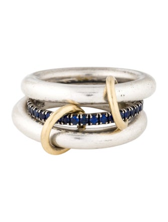 Spinelli Kilcollin Two-Tone Sapphire Tigris Ombré Linked Ring