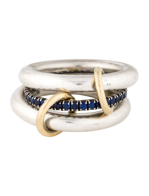 Spinelli Kilcollin Two-Tone Sapphire Tigris Ombré Linked Ring
