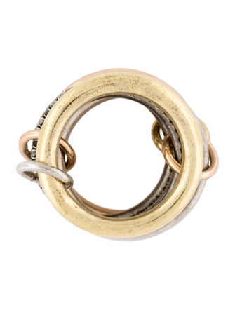 Spinelli Kilcollin 1.24ctw Diamond Tri-Color Solarium Ring