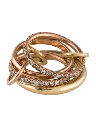 Spinelli Kilcollin 18K 1.17ctw Diamond Four Band Ring