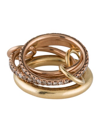 Spinelli Kilcollin 18K 1.17ctw Diamond Four Band Ring