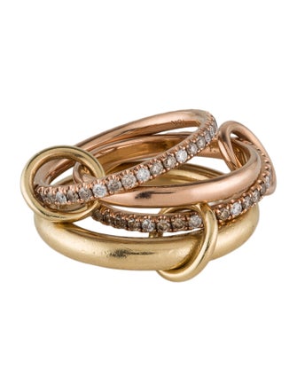 Spinelli Kilcollin 18K 1.17ctw Diamond Four Band Ring