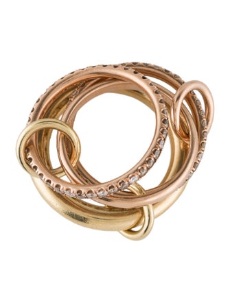 Spinelli Kilcollin 18K 1.17ctw Diamond Four Band Ring